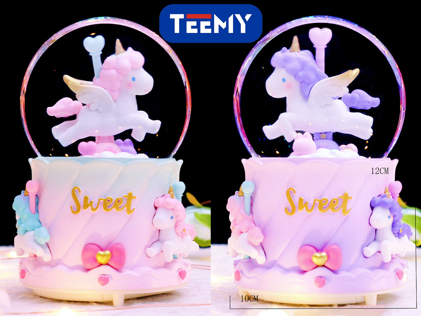 BOLA DE NIEVE UNICORNIO  , PRECIO PUBLICADO ES AL POR MAYOR Y DEBEN SER 3 UNIDADES DEL MISMO  (WH354) 1