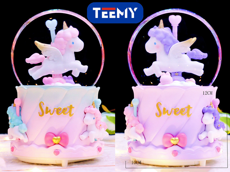 BOLA DE NIEVE UNICORNIO  , PRECIO PUBLICADO ES AL POR MAYOR Y DEBEN SER 3 UNIDADES DEL MISMO  (WH354) 1