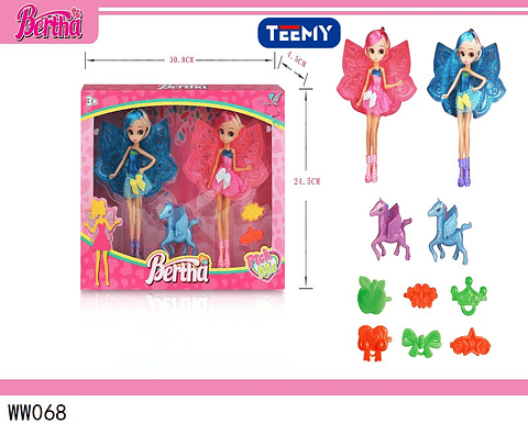 MUÑECA CON ACCESORIOS , PRECIO PUBLICADO ES AL POR MAYOR Y DEBEN SER 3 UNIDADES DEL MISMO  (WW068)