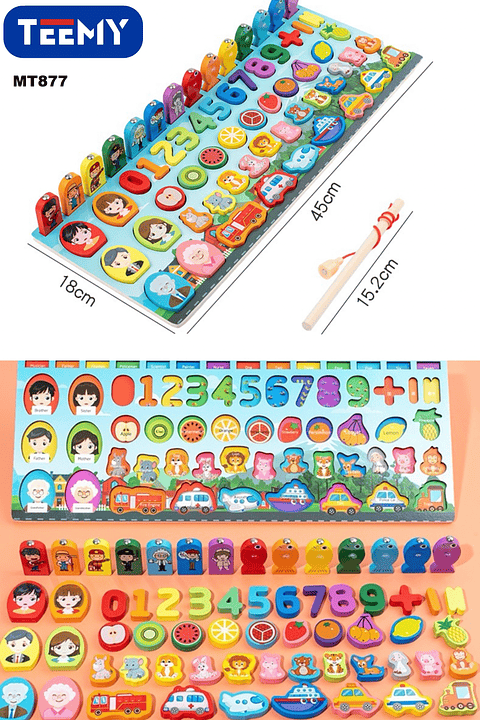 JUEGO DIDACTICO CON FIGURAS Y NUMEROS , PRECIO PUBLICADO ES AL POR MAYOR Y DEBEN SER 3 UNIDADES DEL MISMO  (MT877)