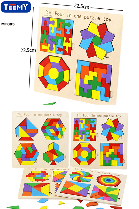 JUEGO DIDACTICO GEOMETRICO, PRECIO PUBLICADO ES AL POR MAYOR Y DEBEN SER 3 UNIDADES DEL MISMO  (MT883)