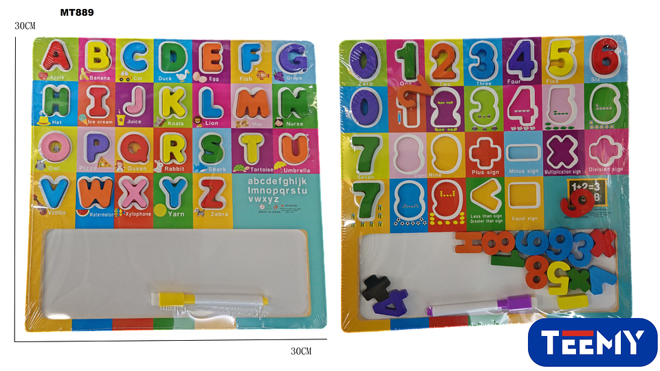 PIZARRA EDUCATIVA LETRAS O NUMEROS, PRECIO PUBLICADO ES AL POR MAYOR Y DEBEN SER 3 UNIDADES DEL MISMO  (MT889) 1