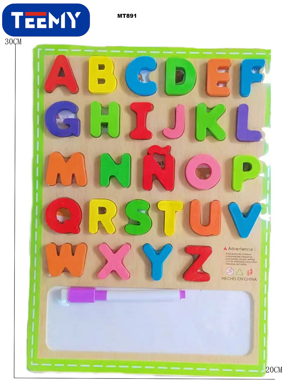 PIZARRA EDUCATIVA CON LETRAS, 3 DEL MISMO POR MAYOR  (MT891) 1