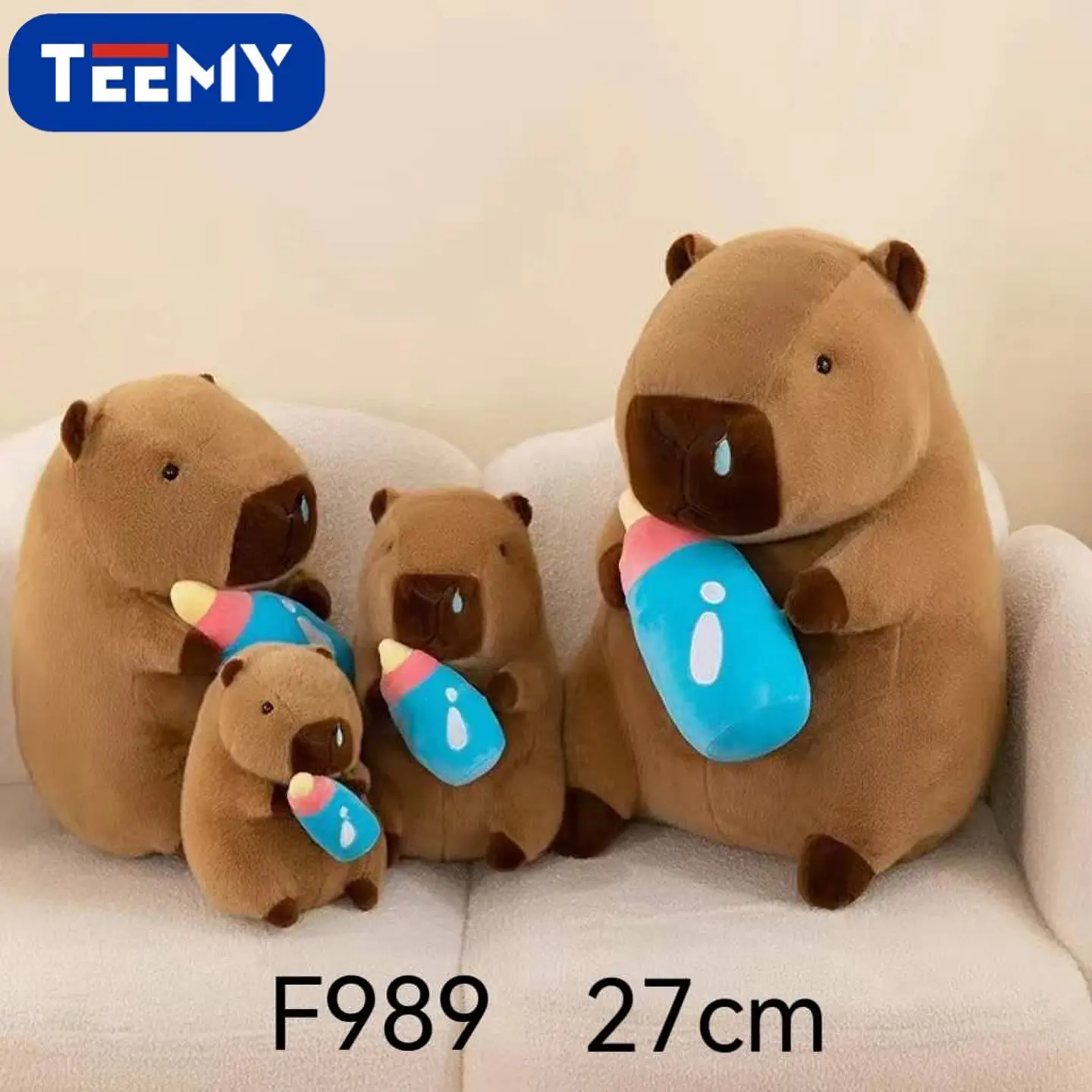 PELUCHE CAPYBARA 27 CM  , 3 DEL MISMO POR MAYOR  (F989) 1