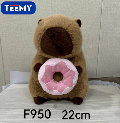 PELUCHE CAPYBARA 22 CM  , PRECIO PUBLICADO ES AL POR MAYOR Y DEBEN SER 3 UNIDADES DEL MISMO  (F950)