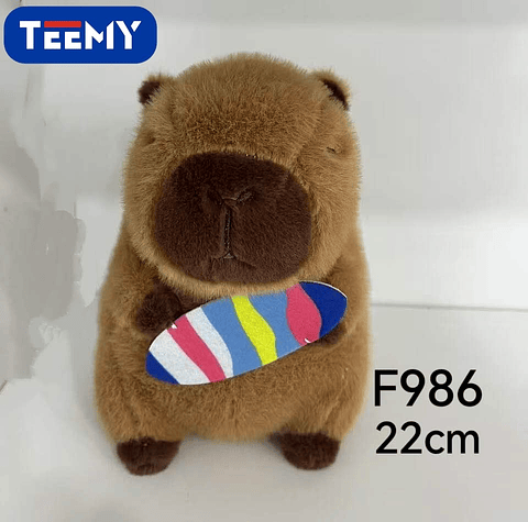 PELUCHE CAPYBARA 22 CM  , PRECIO PUBLICADO ES AL POR MAYOR Y DEBEN SER 3 UNIDADES DEL MISMO  (F986)