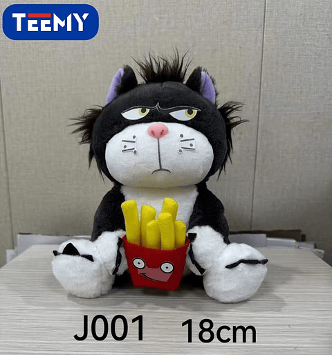 PELUCHE GATO CON PAPAS 18CM , PRECIO PUBLICADO ES AL POR MAYOR Y DEBEN SER 3 UNIDADES DEL MISMO  (J001)