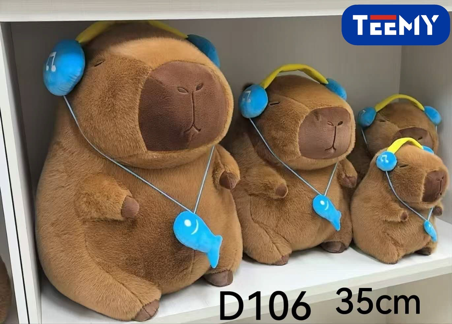 PELUCHE CAPYBARA 35 CM  , PRECIO PUBLICADO ES AL POR MAYOR Y DEBEN SER 3 UNIDADES DEL MISMO  (D106) 1