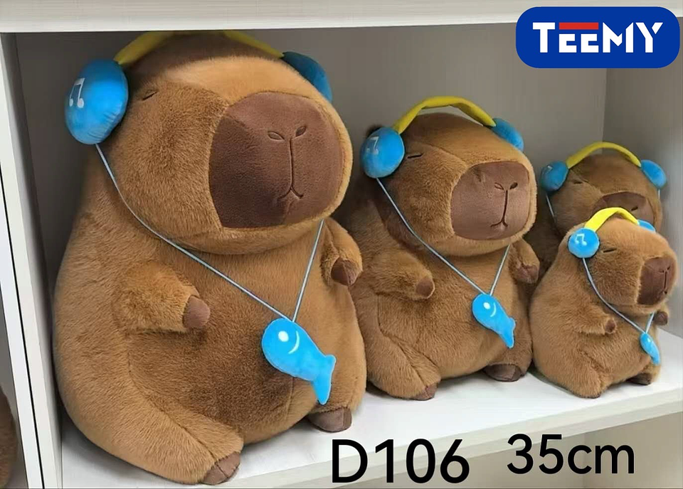 PELUCHE CAPYBARA 35 CM  , PRECIO PUBLICADO ES AL POR MAYOR Y DEBEN SER 3 UNIDADES DEL MISMO  (D106) 1