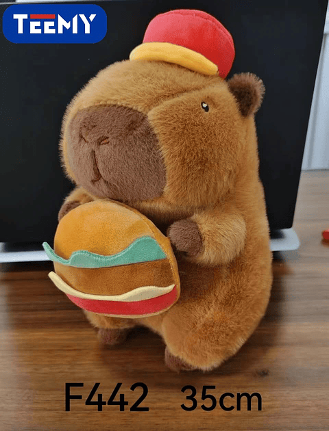PELUCHE CAPYBARA 35 CM  , PRECIO PUBLICADO ES AL POR MAYOR Y DEBEN SER 3 UNIDADES DEL MISMO  (F442)