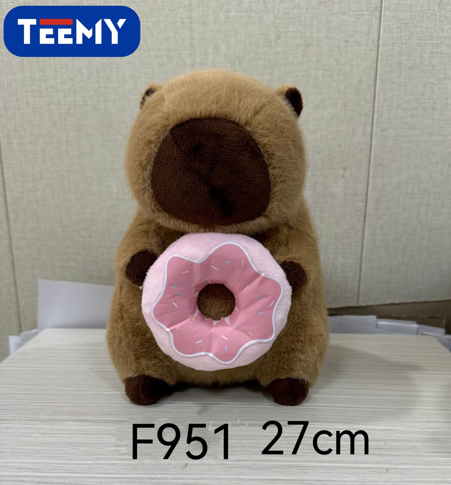 PELUCHE CAPYBARA 27 CM  , PRECIO PUBLICADO ES AL POR MAYOR Y DEBEN SER 3 UNIDADES DEL MISMO  (F951) 1