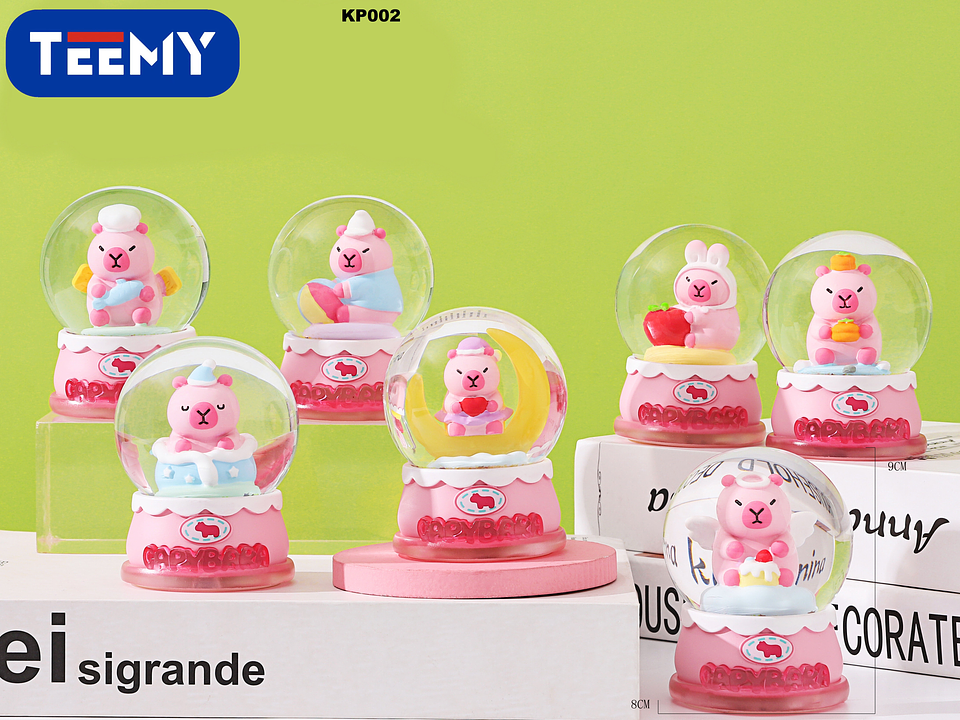 BOLA CRISTAL CAPYBARA PAQUETE 6 PIEZAS (KP002) 1