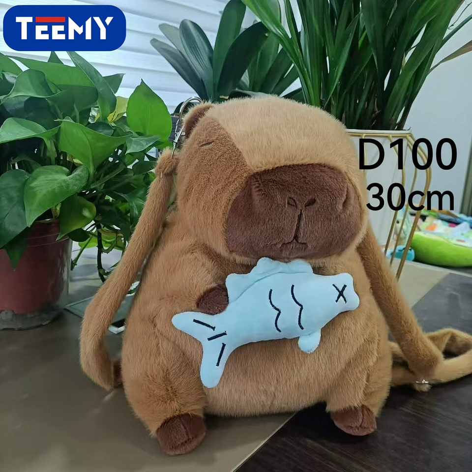 MOCHILA PELUCHE CAPYBARA 30CM , PRECIO PUBLICADO ES AL POR MAYOR Y DEBEN SER 3 UNIDADES DEL MISMO  (D100) 1