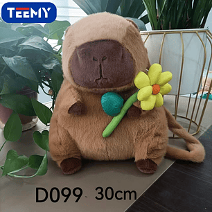 MOCHILA PELUCHE CAPYBARA 30CM , PRECIO PUBLICADO ES AL POR MAYOR Y DEBEN SER 3 UNIDADES DEL MISMO 