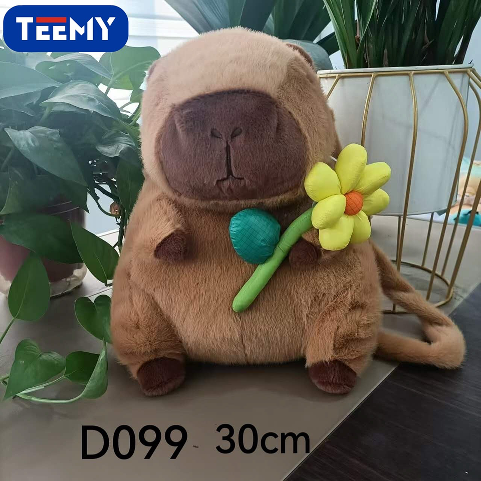 MOCHILA PELUCHE CAPYBARA 30CM , PRECIO PUBLICADO ES AL POR MAYOR Y DEBEN SER 3 UNIDADES DEL MISMO  (D099) 1