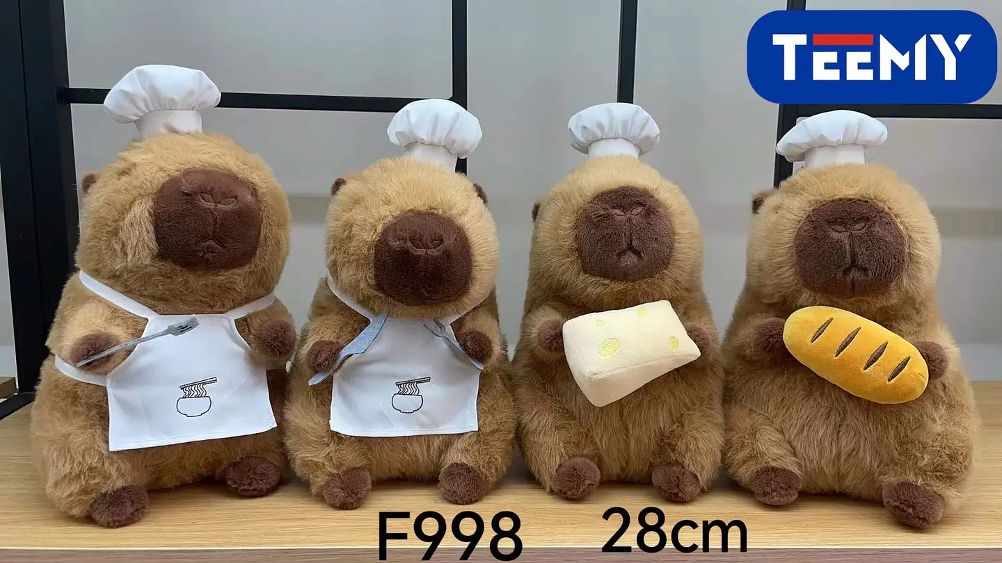 PELUCHE CAPYBARA 28 CM  , 3 DEL MISMO POR MAYOR  (F998) 1