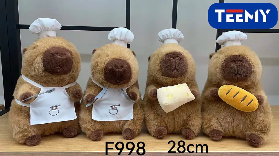 PELUCHE CAPYBARA 28 CM  , 3 DEL MISMO POR MAYOR  (F998) 1