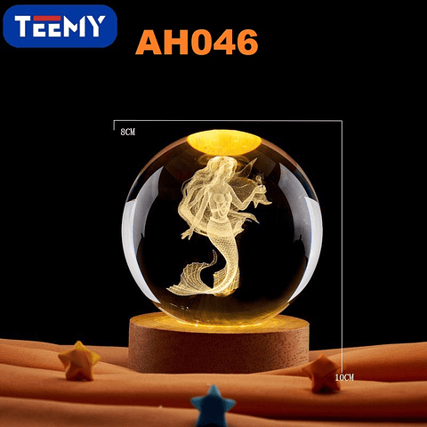 ESFERA LUMINOSA USB SIRENA, 3 DEL MISMO POR MAYOR  (AH046)