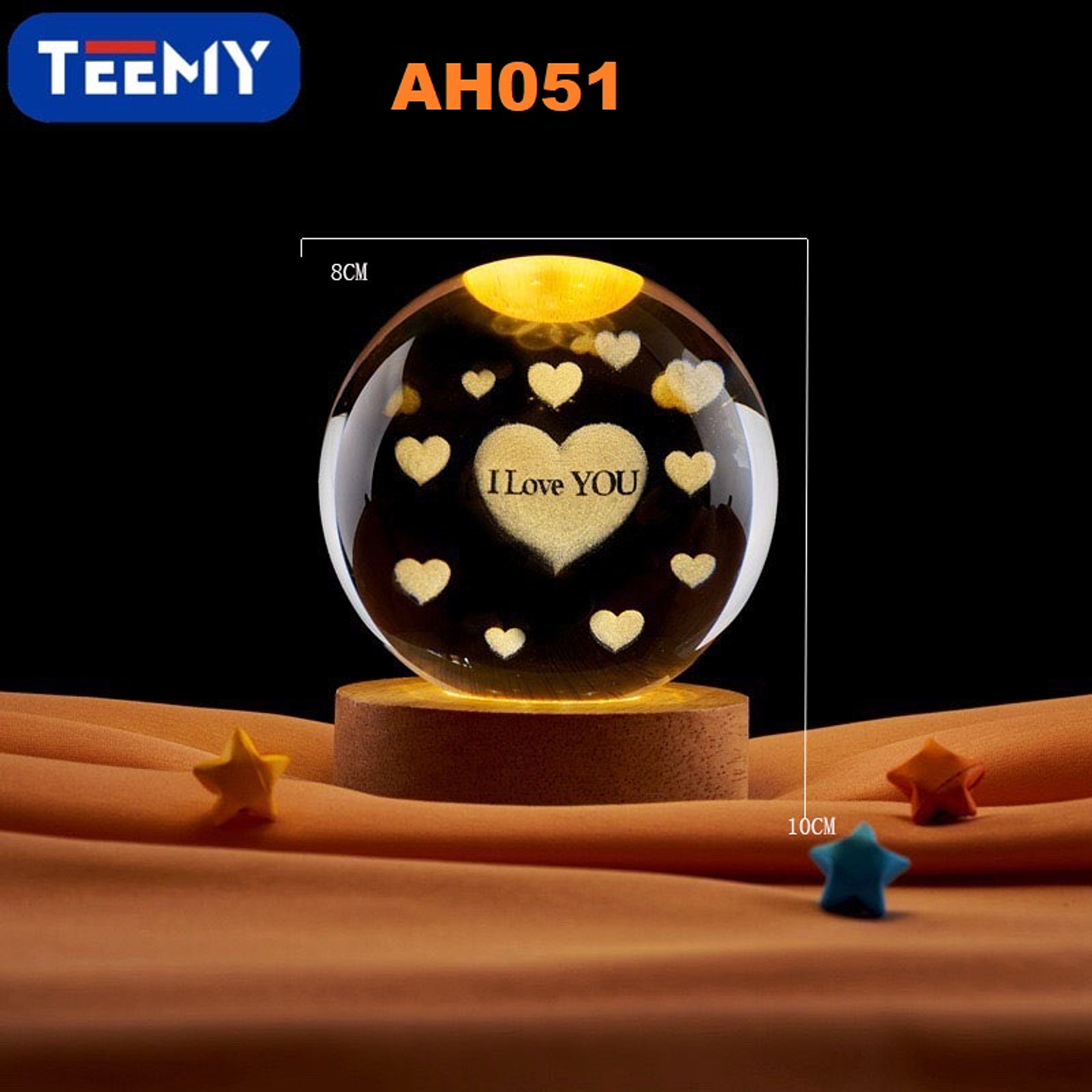 ESFERA LUMINOSA USB AMOR, PRECIO PUBLICADO ES AL POR MAYOR Y DEBEN SER 3 UNIDADES DEL MISMO  (AH051) 1