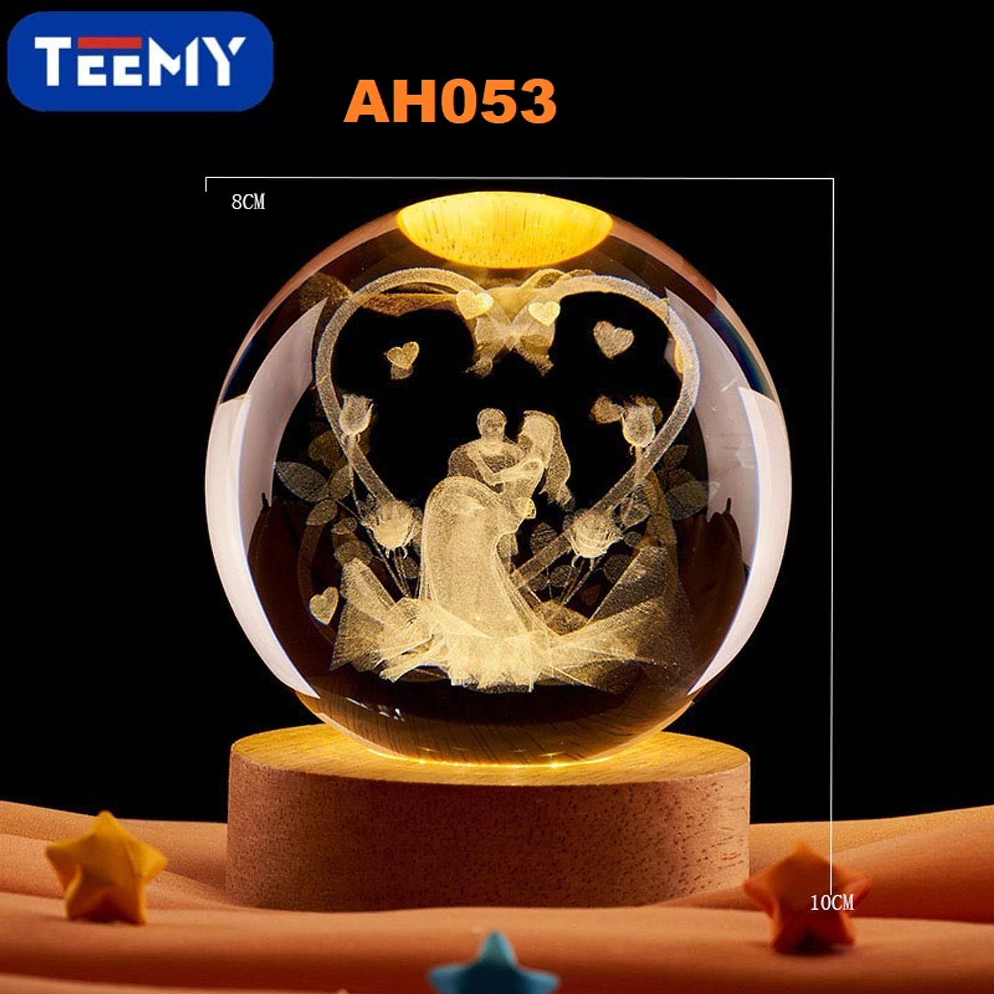 ESFERA LUMINOSA USB AMOR, PRECIO PUBLICADO ES AL POR MAYOR Y DEBEN SER 3 UNIDADES DEL MISMO  (AH053) 1