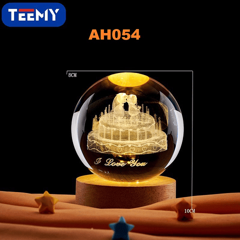 ESFERA LUMINOSA USB AMOR, PRECIO PUBLICADO ES AL POR MAYOR Y DEBEN SER 3 UNIDADES DEL MISMO  (AH054)