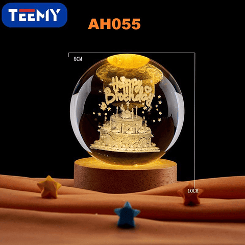 ESFERA LUMINOSA USBCUMPLEAÑOS, 3 DEL MISMO POR MAYOR  (AH055)