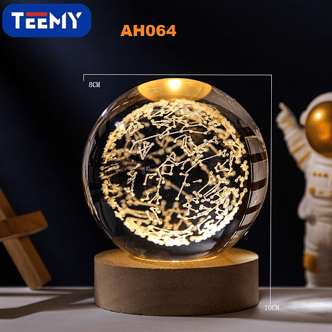 ESFERA LUMINOSA USB SISTEMA SOLAR, 3 DEL MISMO POR MAYOR  (AH064)