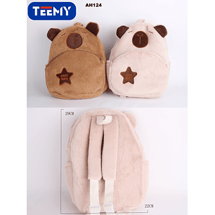 MOCHILA CAPYBARA 29X22 CM,  PRECIO PUBLICADO ES AL POR MAYOR Y DEBEN SER 3 UNIDADES DEL MISMO 