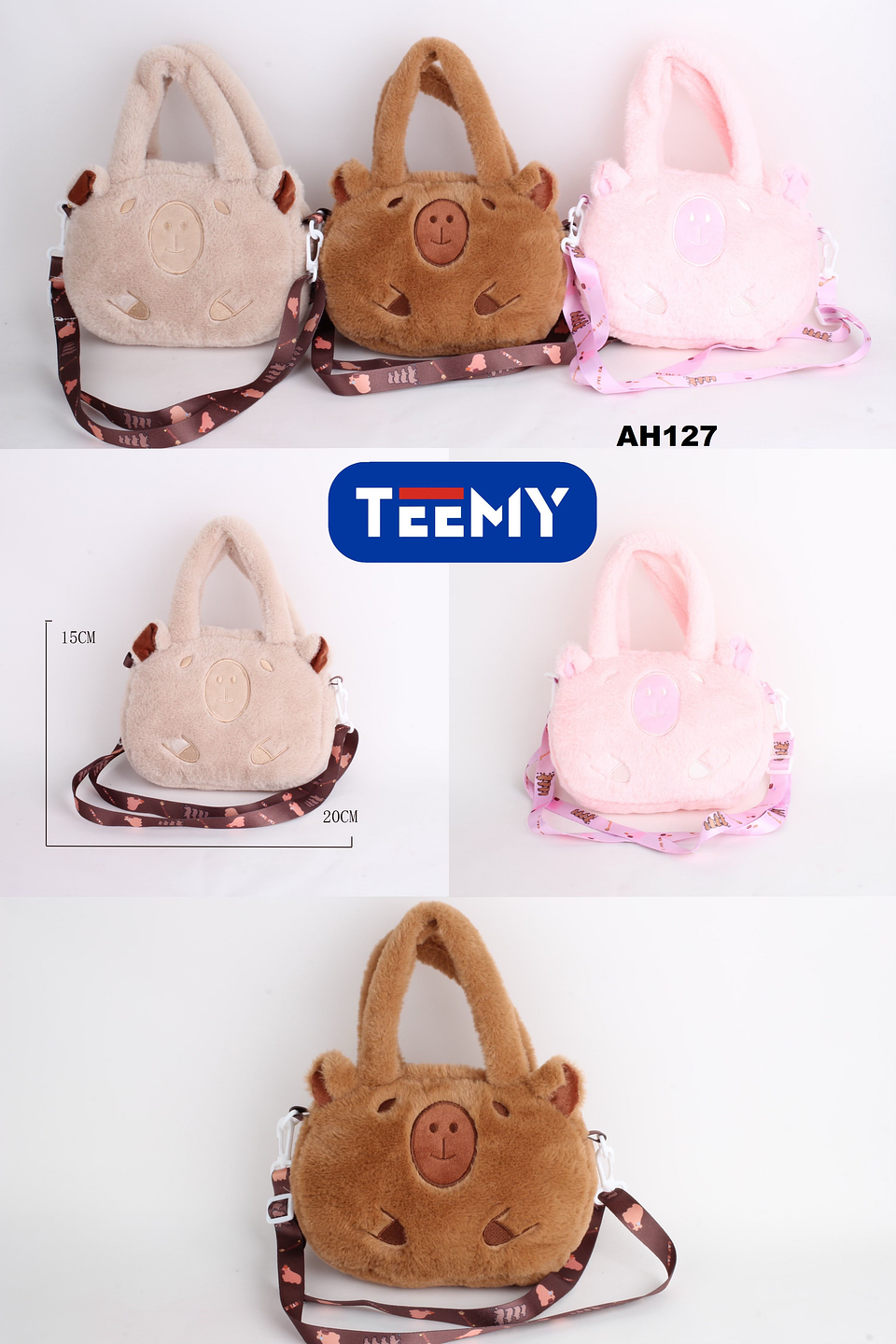 CARTERA CAPYBARA 20X15 CM,  PRECIO PUBLICADO ES AL POR MAYOR Y DEBEN SER 3 UNIDADES DEL MISMO  (AH127) 1