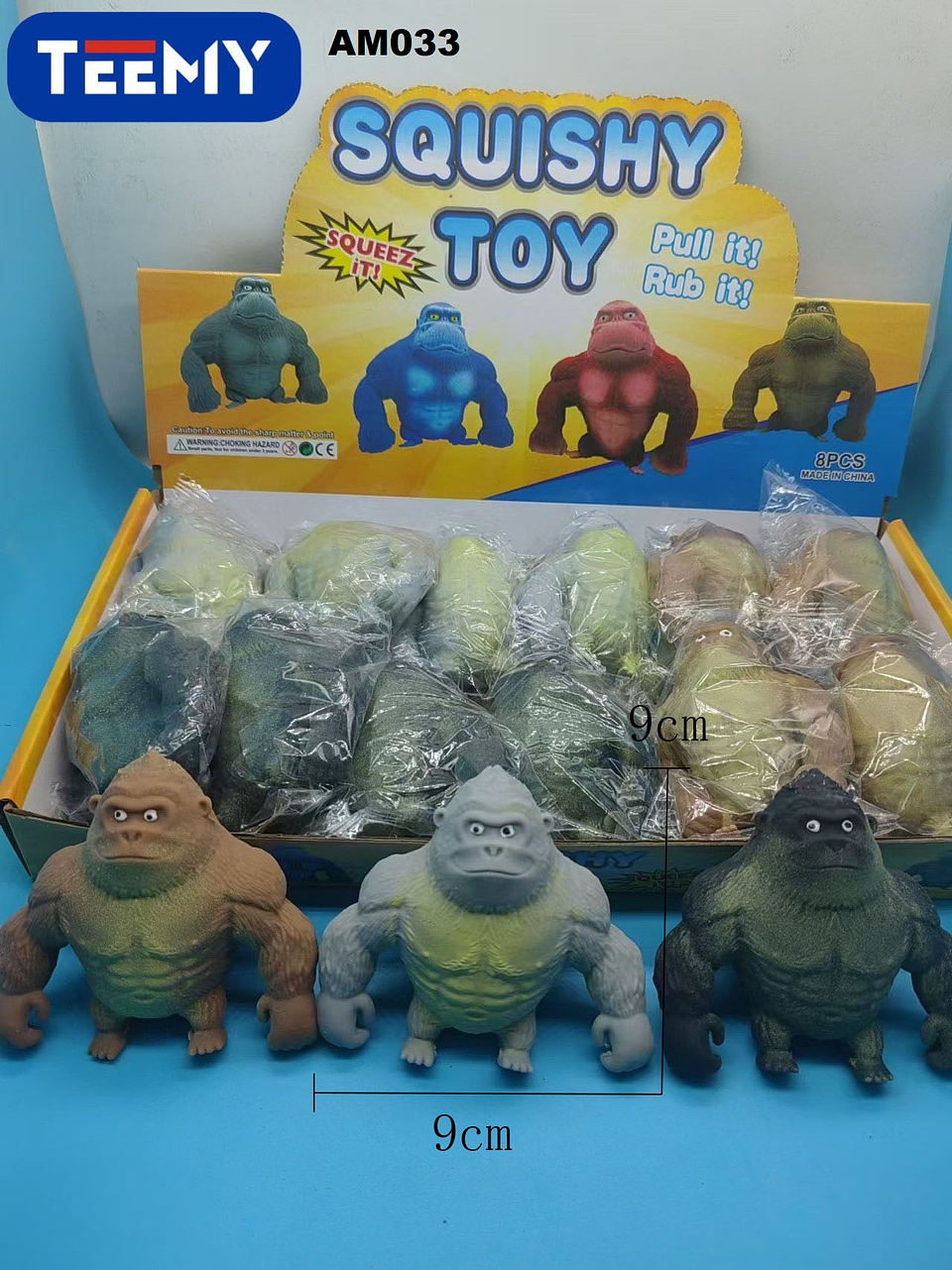 SQUISHY GORILA PAQUETE 12 PIEZAS  (AM033) 1