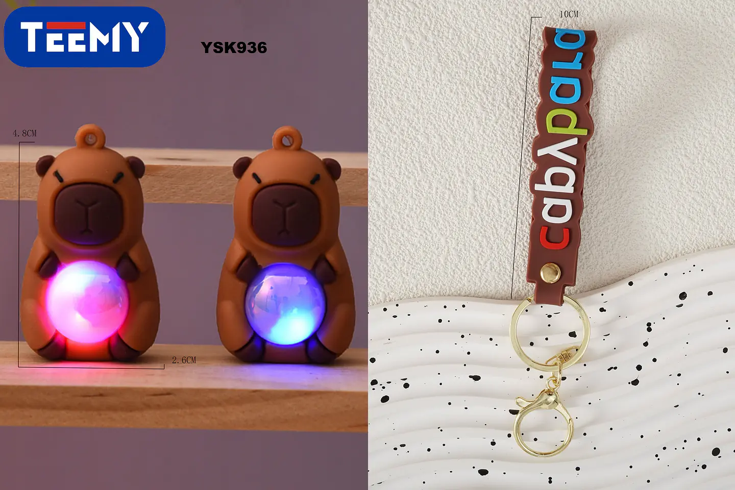 LLAVERO CAPYBARA PAQUETE 12 PIEZAS (YSK936) 1