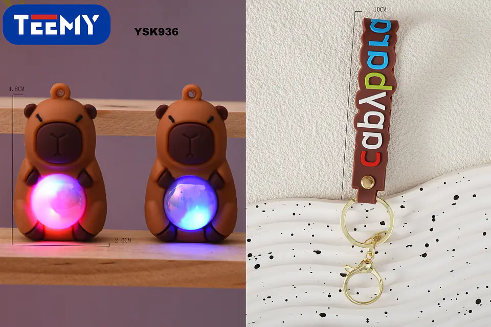 LLAVERO CAPYBARA PAQUETE 12 PIEZAS (YSK936) 1