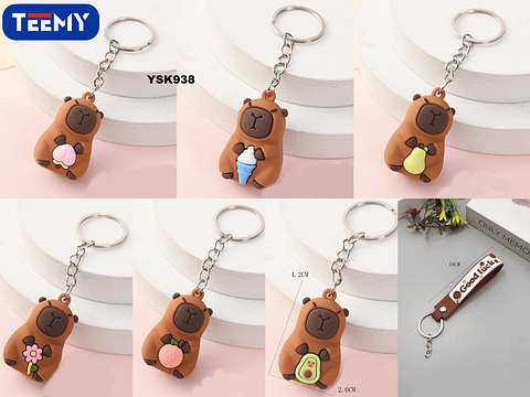 LLAVERO CAPYBARA PAQUETE 12 PIEZAS (YSK938)