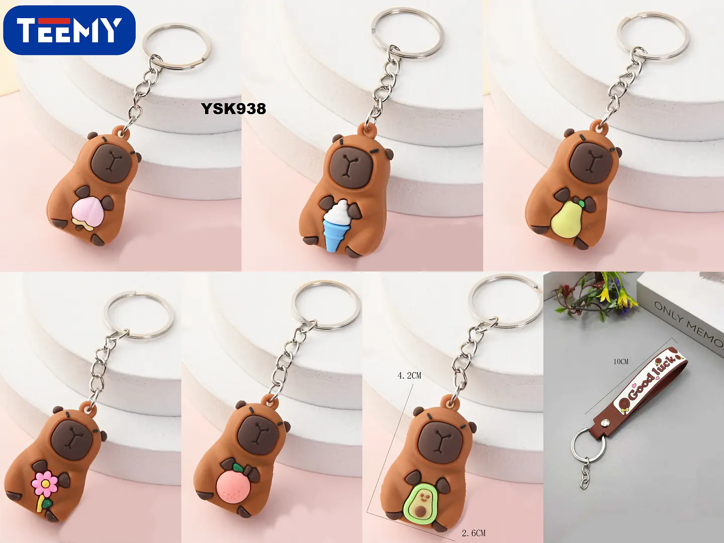 LLAVERO CAPYBARA PAQUETE 12 PIEZAS (YSK938) 1