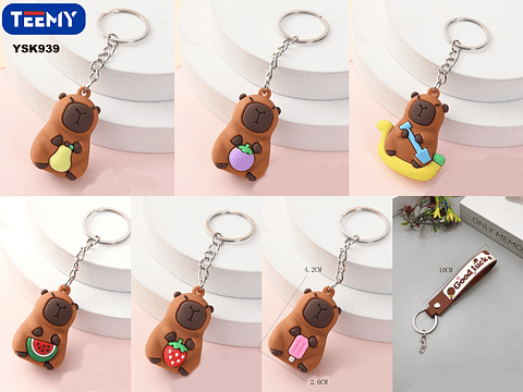 LLAVERO CAPYBARA PAQUETE 12 PIEZAS (YSK939)