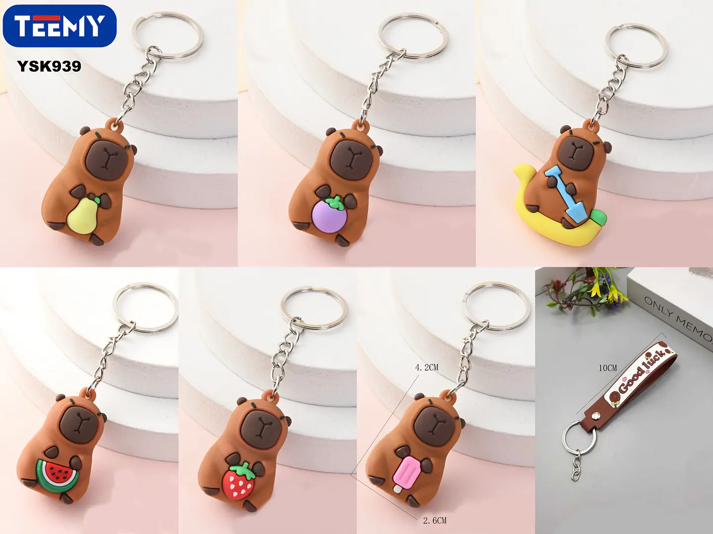 LLAVERO CAPYBARA PAQUETE 12 PIEZAS (YSK939) 1