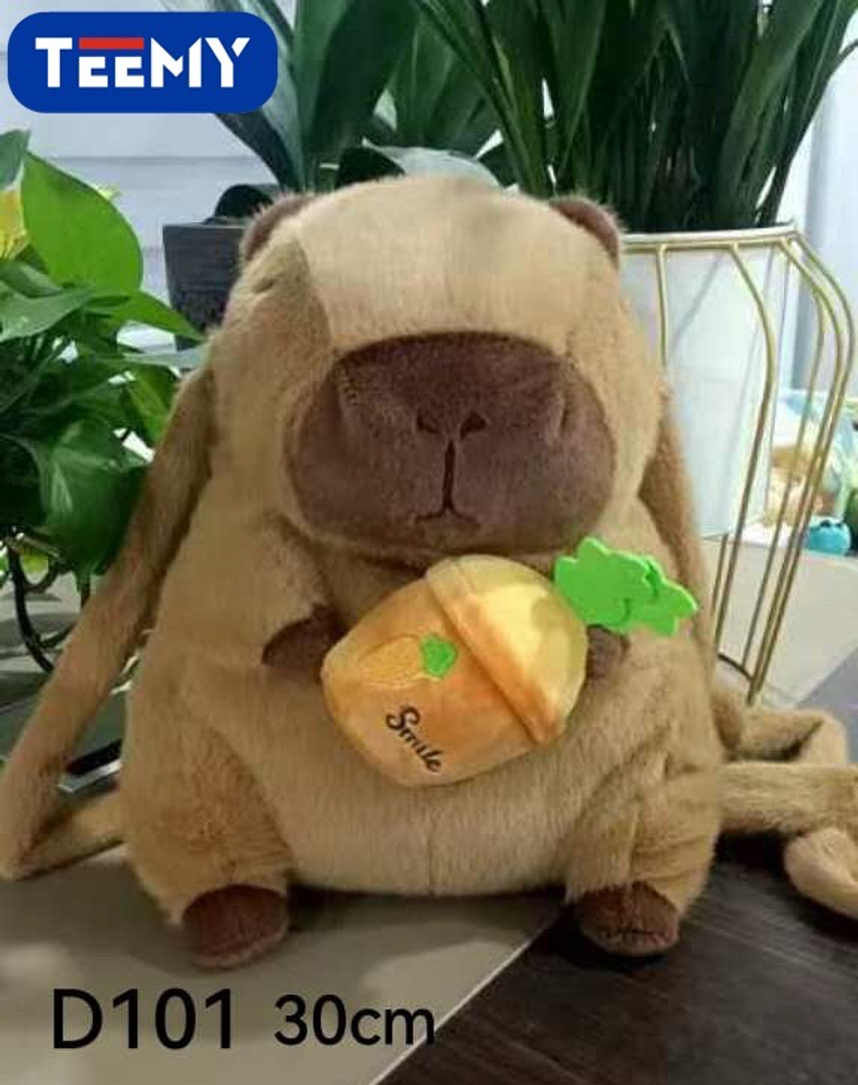 MOCHILA CAPYBARA 30 CM , PRECIO PUBLICADO ES AL POR MAYOR Y DEBEN SER 3 UNIDADES DEL MISMO  (D101) 1