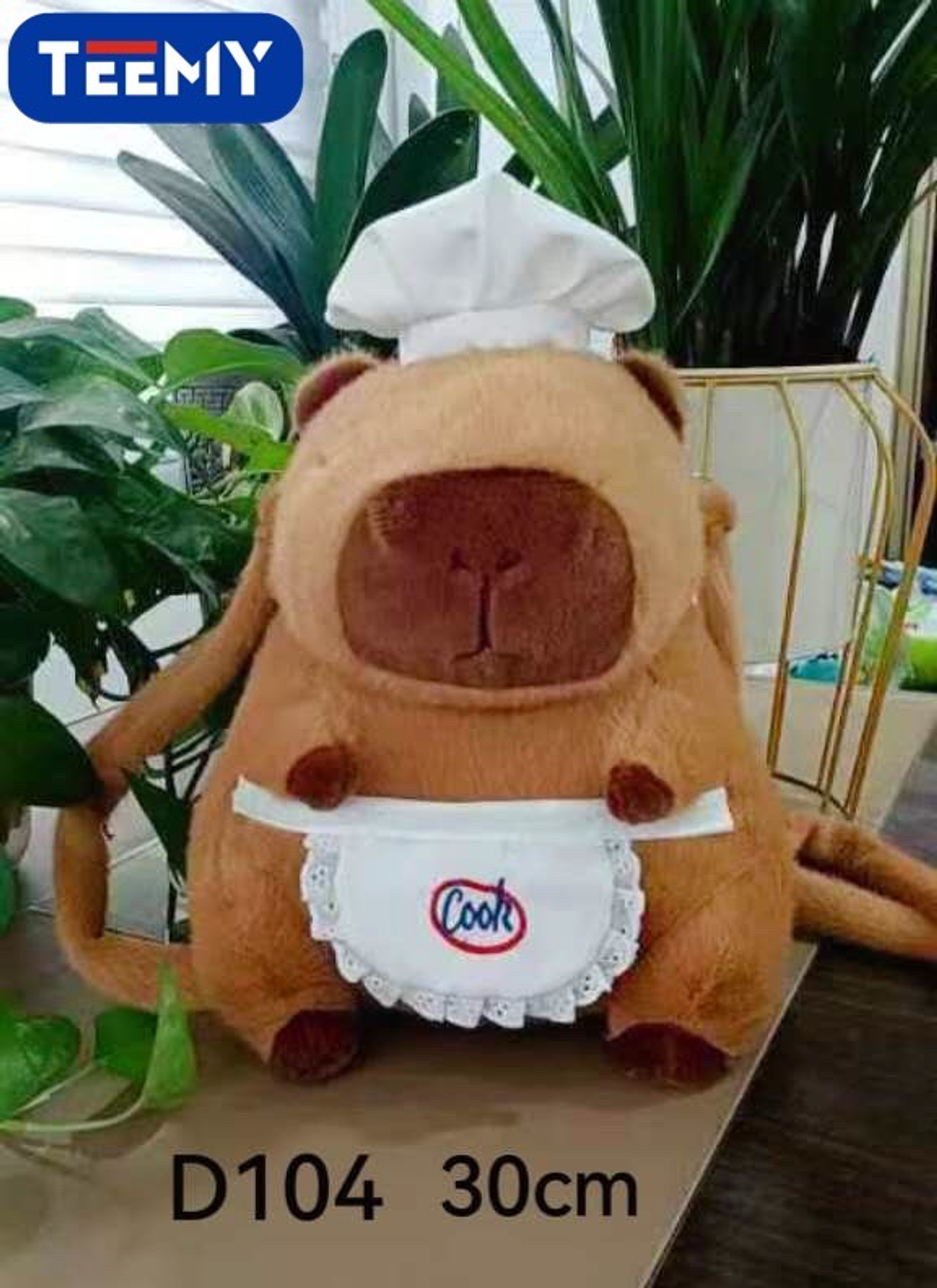 MOCHILA PELUCHE CAPYBARA 30CM , PRECIO PUBLICADO ES AL POR MAYOR Y DEBEN SER 3 UNIDADES DEL MISMO  (D104) 1