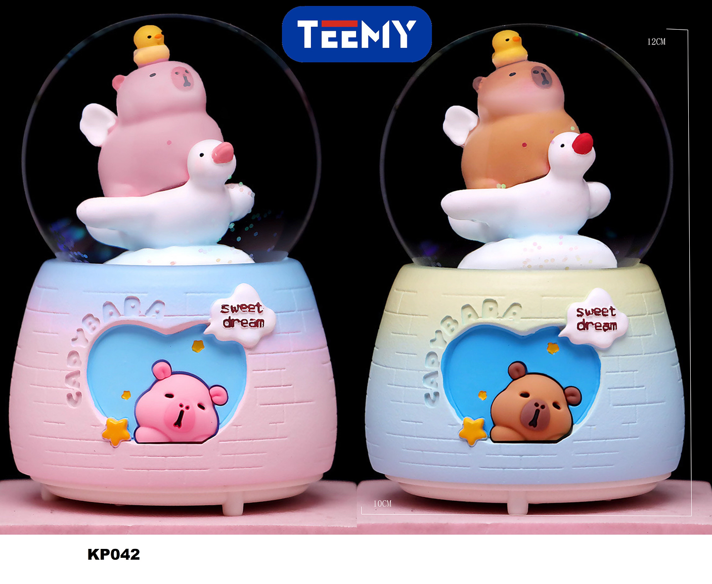 ESFERA DE NIEVE CAPYBARA,  PRECIO PUBLICADO ES AL POR MAYOR Y DEBEN SER 3 UNIDADES DEL MISMO  (KP042) 1