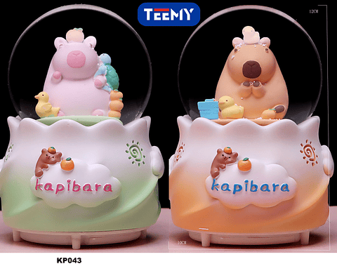 ESFERA DE NIEVE CAPYBARA,  3 DEL MISMO POR MAYOR  (KP043)