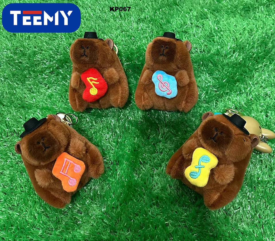 LLAVERO CAPYBARA MUSICAL PAQUETE 12 PIEZAS (KP067) 1