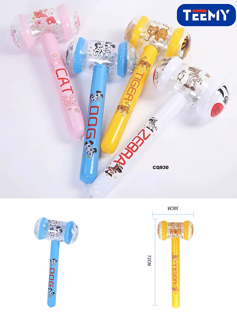 MARTILLO INFLABLE PAQUETE 12 PIEZAS  (CQ930)