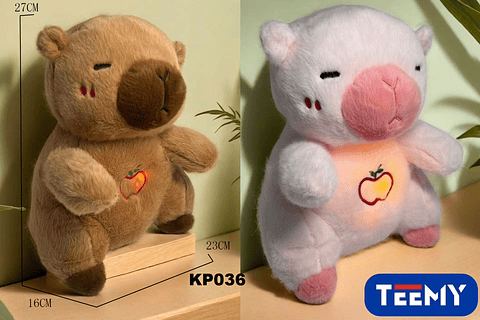 PELUCHE CAPYBARA DE APEGO PARA BEBES RESPIRA 27 CM , PRECIO PUBLICADO ES AL POR MAYOR Y DEBEN SER 3 UNIDADES DEL MISMO (KP036)