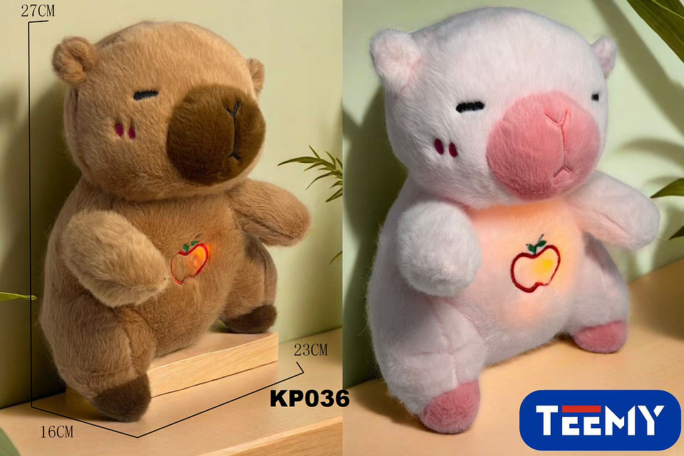 PELUCHE CAPYBARA DE APEGO PARA BEBES RESPIRA 27 CM , PRECIO PUBLICADO ES AL POR MAYOR Y DEBEN SER 3 UNIDADES DEL MISMO (KP036) 1