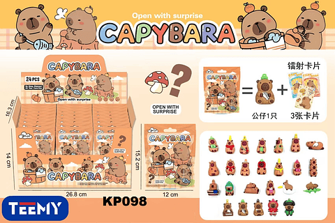 CAJA SORPRESA CAPYBARA PAQUETE 24 PIEZAS (KP098)