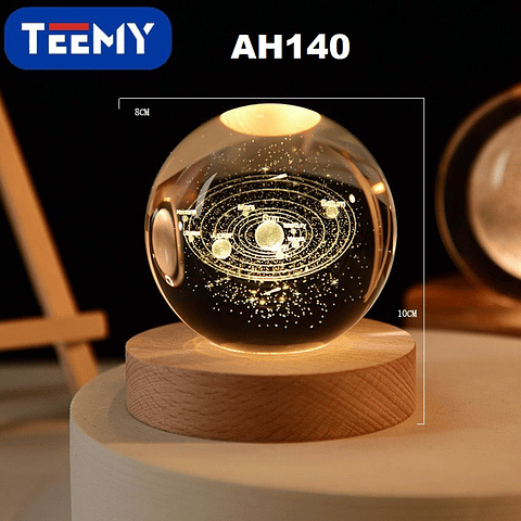 ESFERA LUMINOSA USB SISTEMA SOLAR, 3 DEL MISMO POR MAYOR  (AH140)