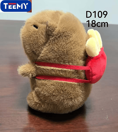 PELUCHE CAPYBARA 18 CM  , PRECIO PUBLICADO ES AL POR MAYOR Y DEBEN SER 3 UNIDADES DEL MISMO  (D109)