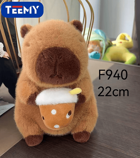 PELUCHE CAPYBARA 22 CM  , PRECIO PUBLICADO ES AL POR MAYOR Y DEBEN SER 3 UNIDADES DEL MISMO  (F940)