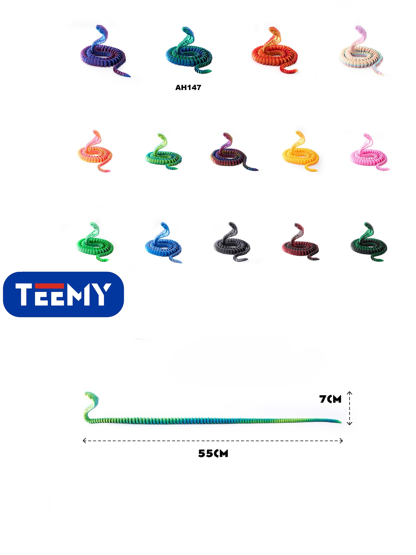 FIGURA 3D SENSORIALES SERPIENTE COBRA, PRECIO PUBLICADO ES AL POR MAYOR Y DEBEN SER 3 UNIDADES DEL MISMO  (AH147) 1
