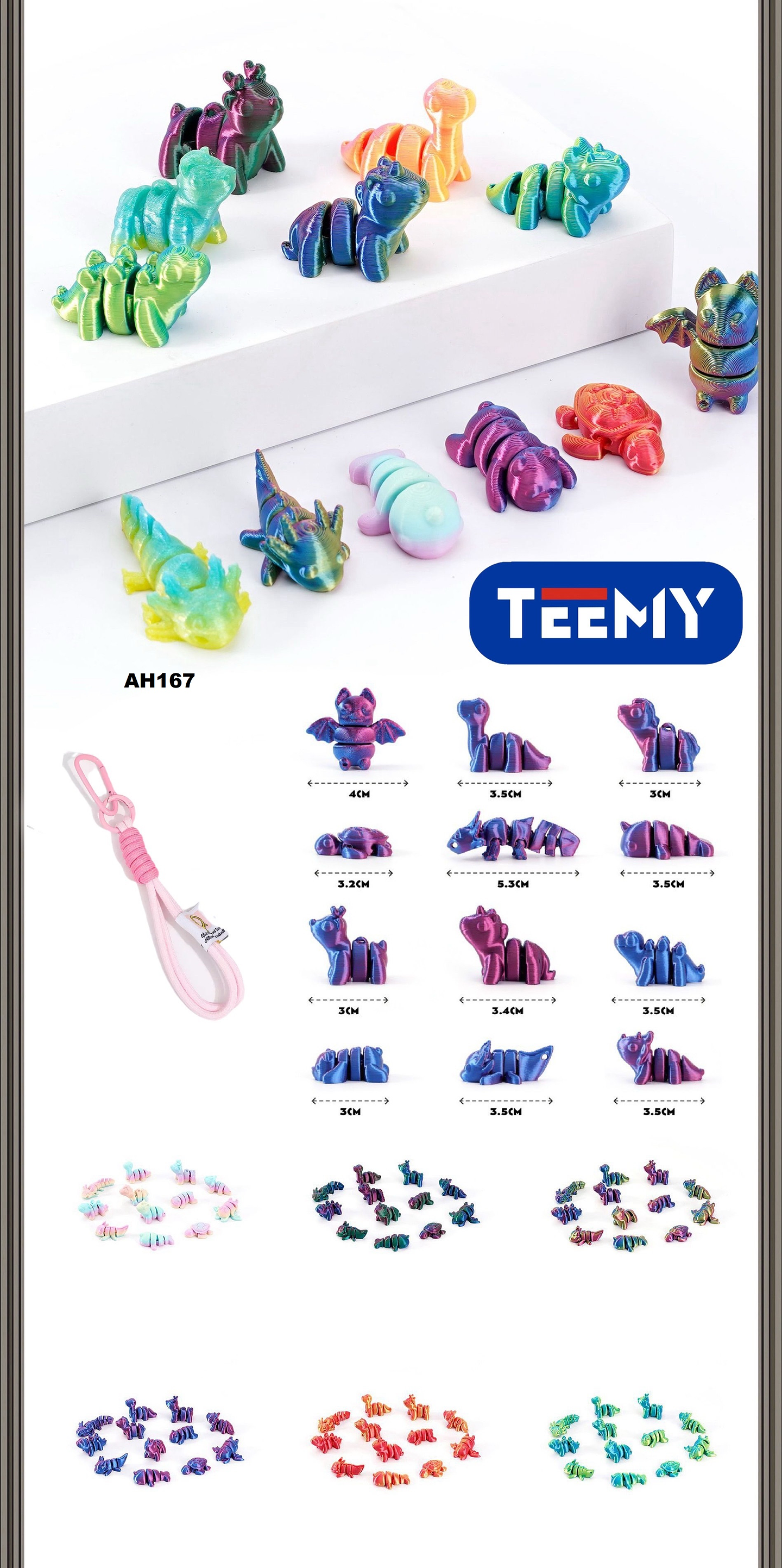 LLAVEROS SENSORIAL DE DISTINTAS FIGURAS 3D, PRECIO PUBLICADO ES AL POR MAYOR Y DEBEN SER 3 UNIDADES DEL MISMO  (AH167) 1